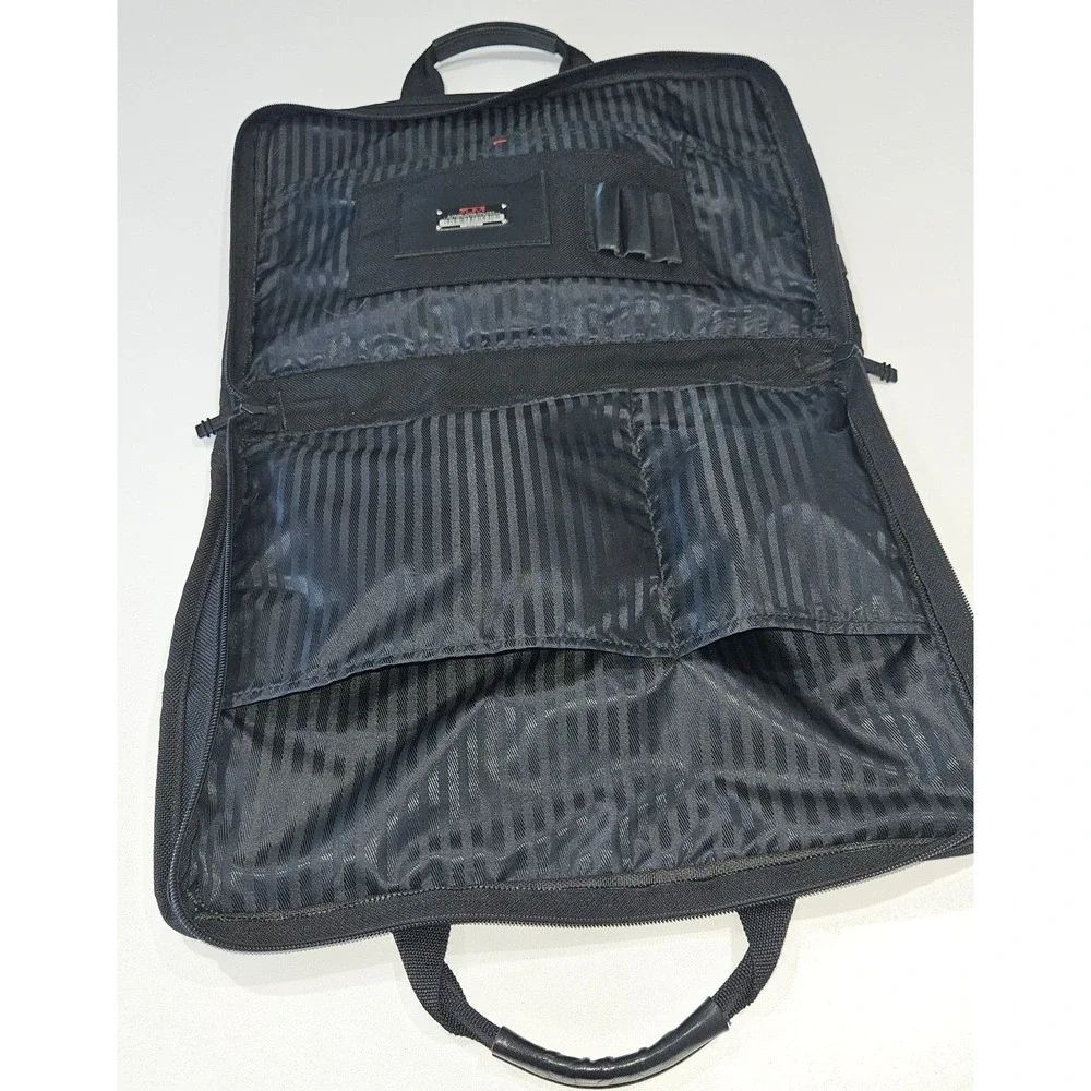 TUMI Black Ballistic Nylon Zip Around Expandable Document Organizer Briefcase